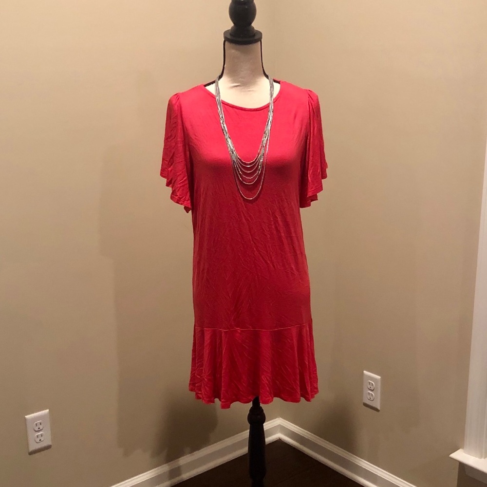 Pink flare dress